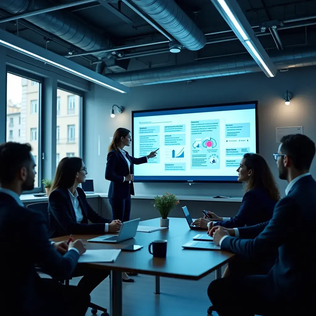 Documenti di pianificazione strategica su un tavolo di lavoro